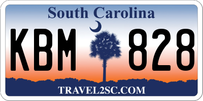 SC license plate KBM828