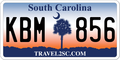 SC license plate KBM856