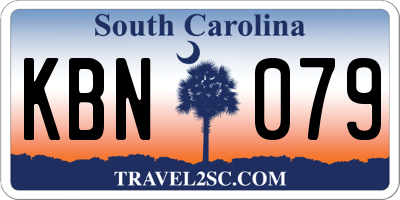 SC license plate KBN079