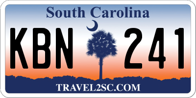 SC license plate KBN241