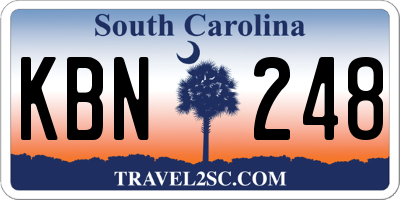 SC license plate KBN248