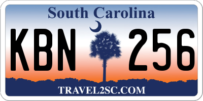 SC license plate KBN256