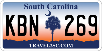 SC license plate KBN269