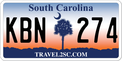 SC license plate KBN274