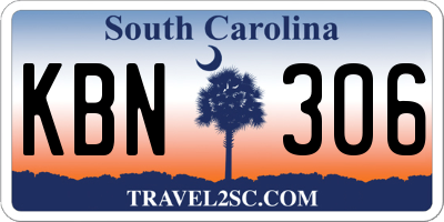 SC license plate KBN306