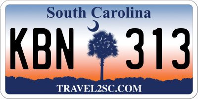 SC license plate KBN313