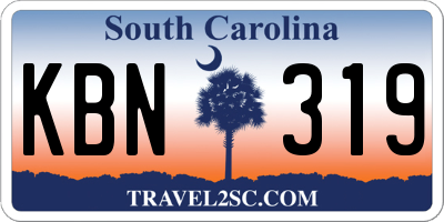 SC license plate KBN319