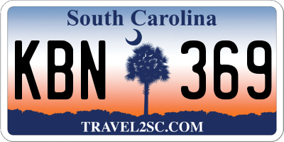 SC license plate KBN369