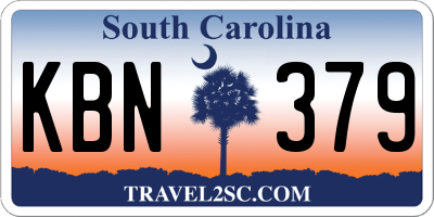SC license plate KBN379