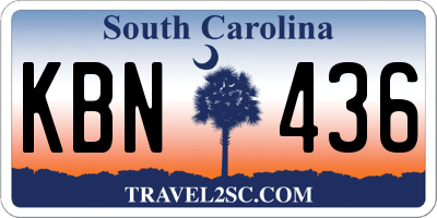 SC license plate KBN436