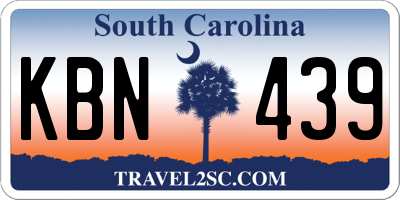 SC license plate KBN439