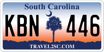 SC license plate KBN446