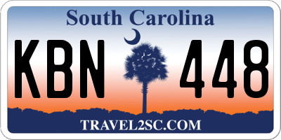 SC license plate KBN448