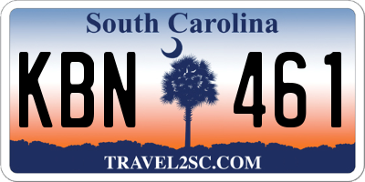 SC license plate KBN461