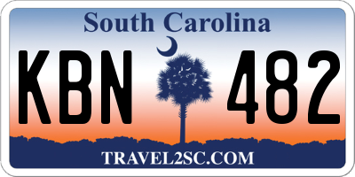 SC license plate KBN482