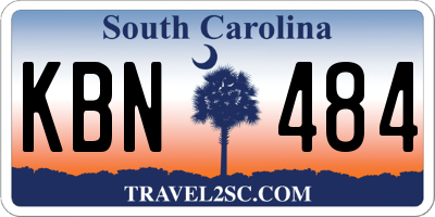 SC license plate KBN484