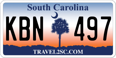 SC license plate KBN497