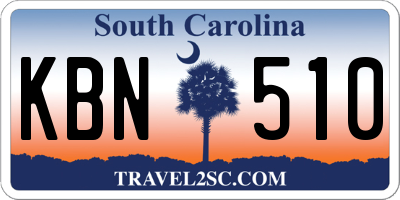 SC license plate KBN510