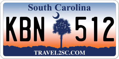 SC license plate KBN512
