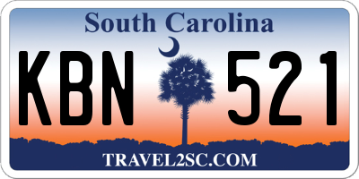 SC license plate KBN521