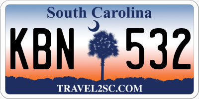 SC license plate KBN532