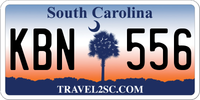 SC license plate KBN556