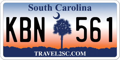 SC license plate KBN561