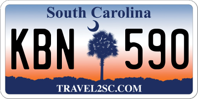 SC license plate KBN590