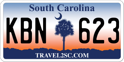 SC license plate KBN623