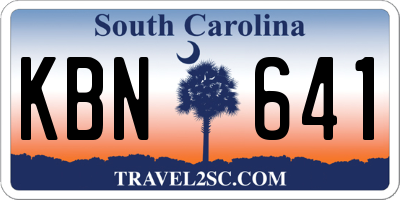 SC license plate KBN641