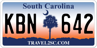 SC license plate KBN642