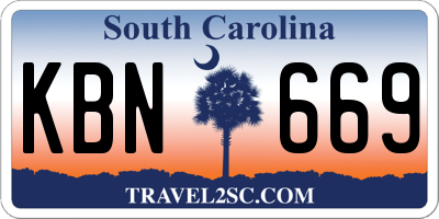 SC license plate KBN669