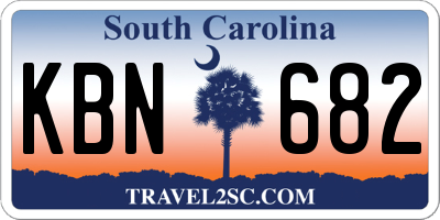 SC license plate KBN682