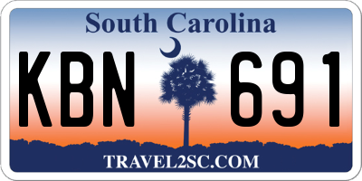 SC license plate KBN691