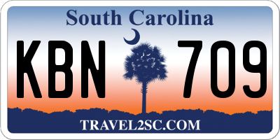 SC license plate KBN709