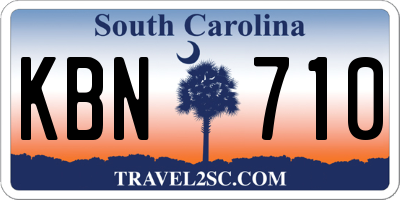 SC license plate KBN710