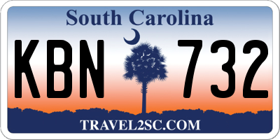SC license plate KBN732