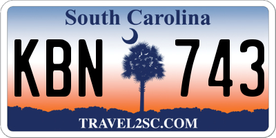 SC license plate KBN743
