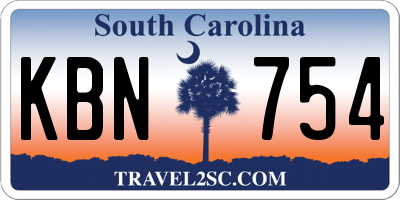 SC license plate KBN754