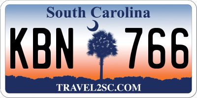 SC license plate KBN766