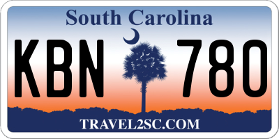 SC license plate KBN780