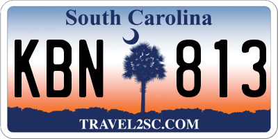 SC license plate KBN813