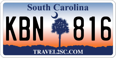 SC license plate KBN816