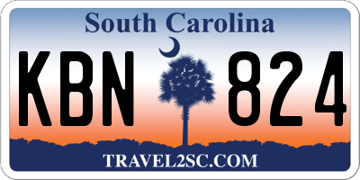 SC license plate KBN824