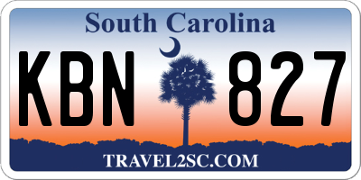 SC license plate KBN827