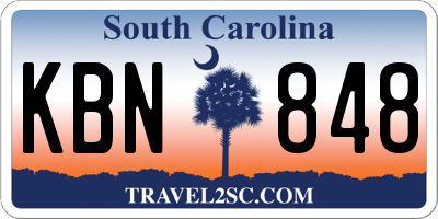 SC license plate KBN848