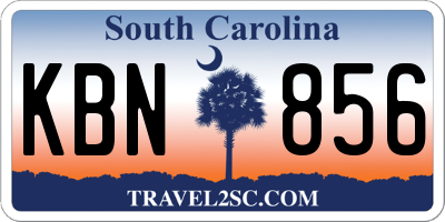 SC license plate KBN856