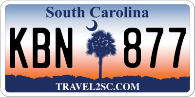 SC license plate KBN877