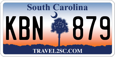 SC license plate KBN879