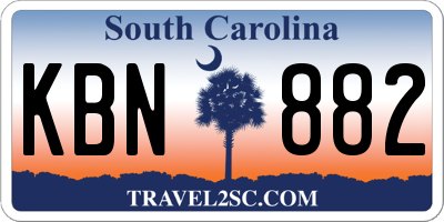 SC license plate KBN882